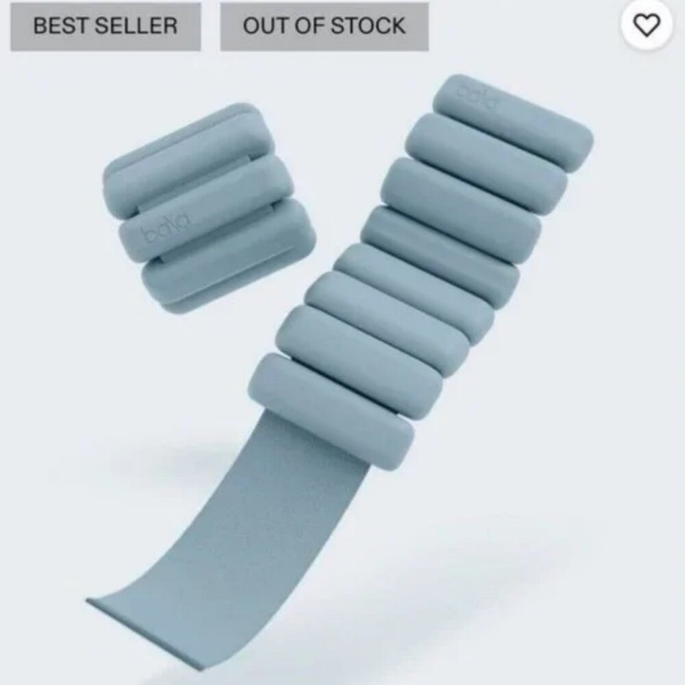 NEW 1LB Bala Bangles Wrist and Ankle Weights in the color Sea - 2LB total